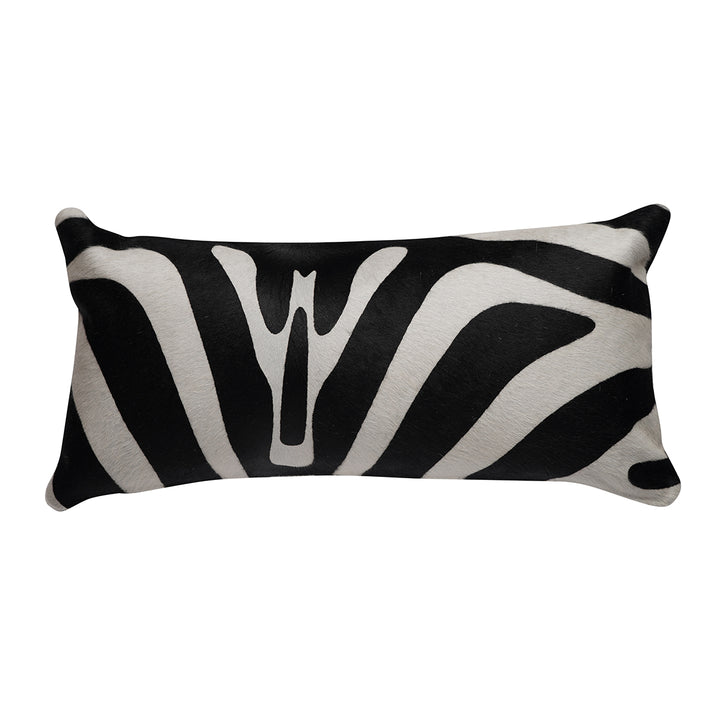 Zebra on White Print Pillow