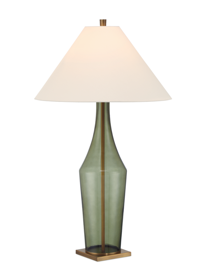 Antique Olive Green Table Lamp