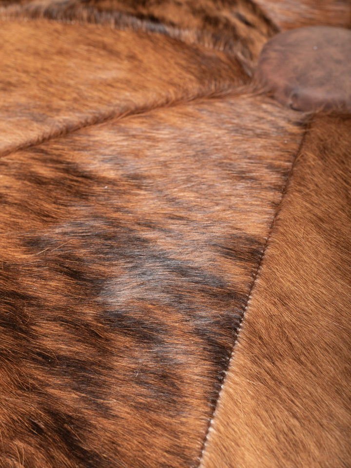 Brindle Mustang Round Ottoman