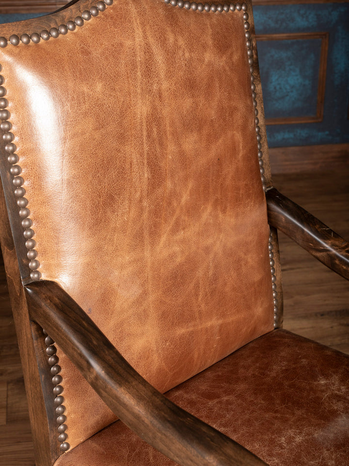 Buffalo Leather Dining Arm Chair