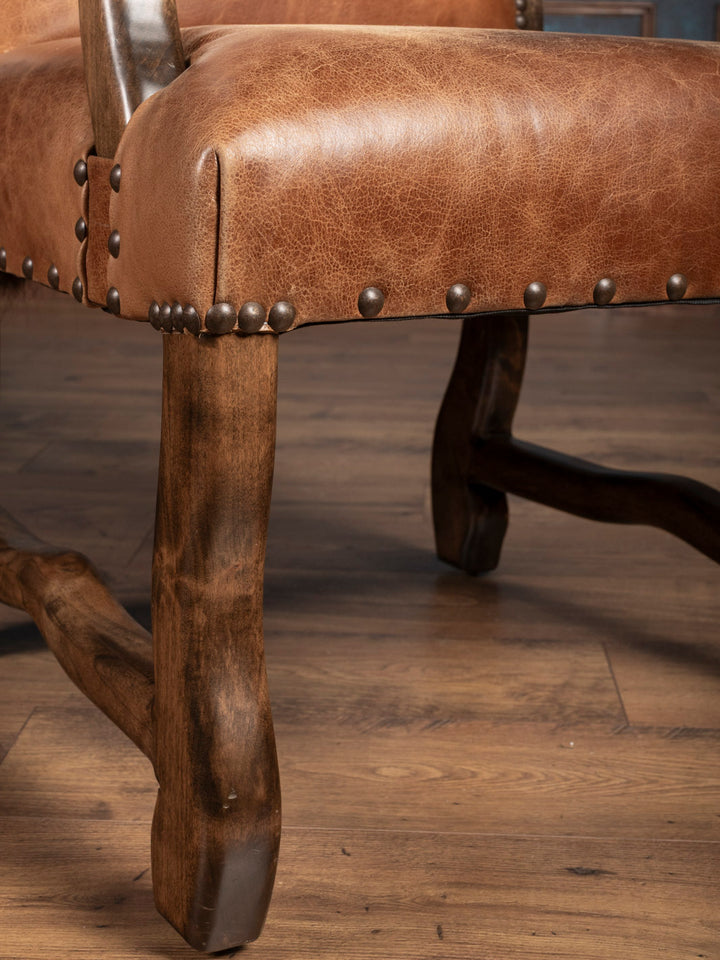 Buffalo Leather Dining Arm Chair