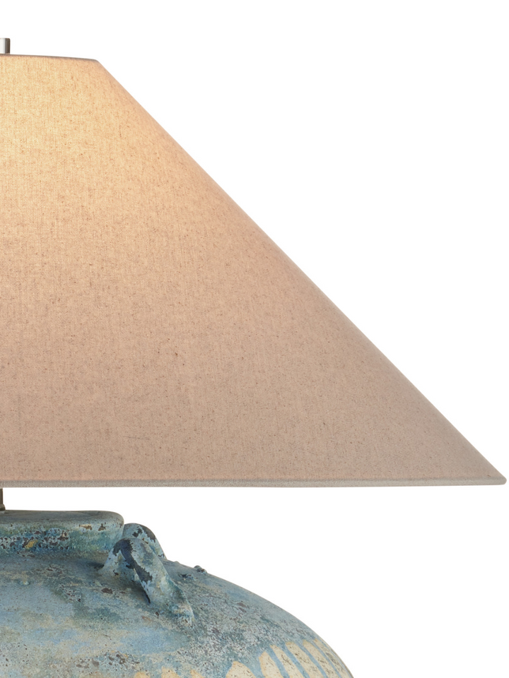 Catania Antique Blue Drip Table Lamp