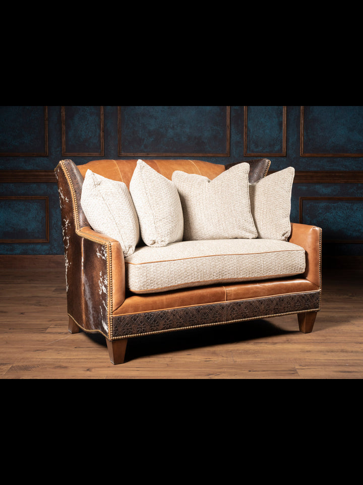 Cocoa Sahara Leather Settee