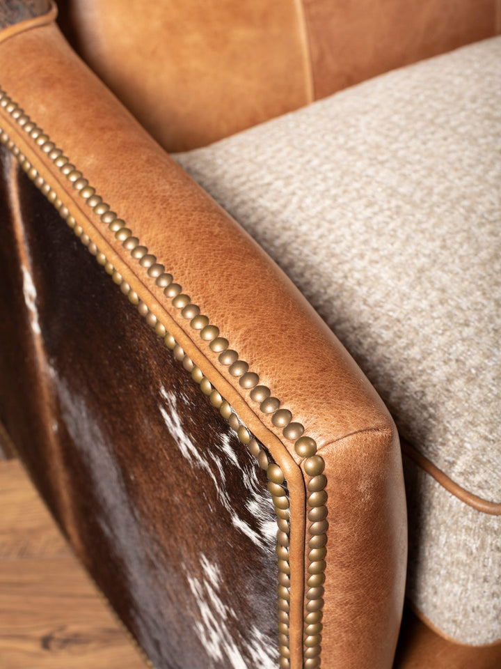 Cocoa Sahara Leather Settee