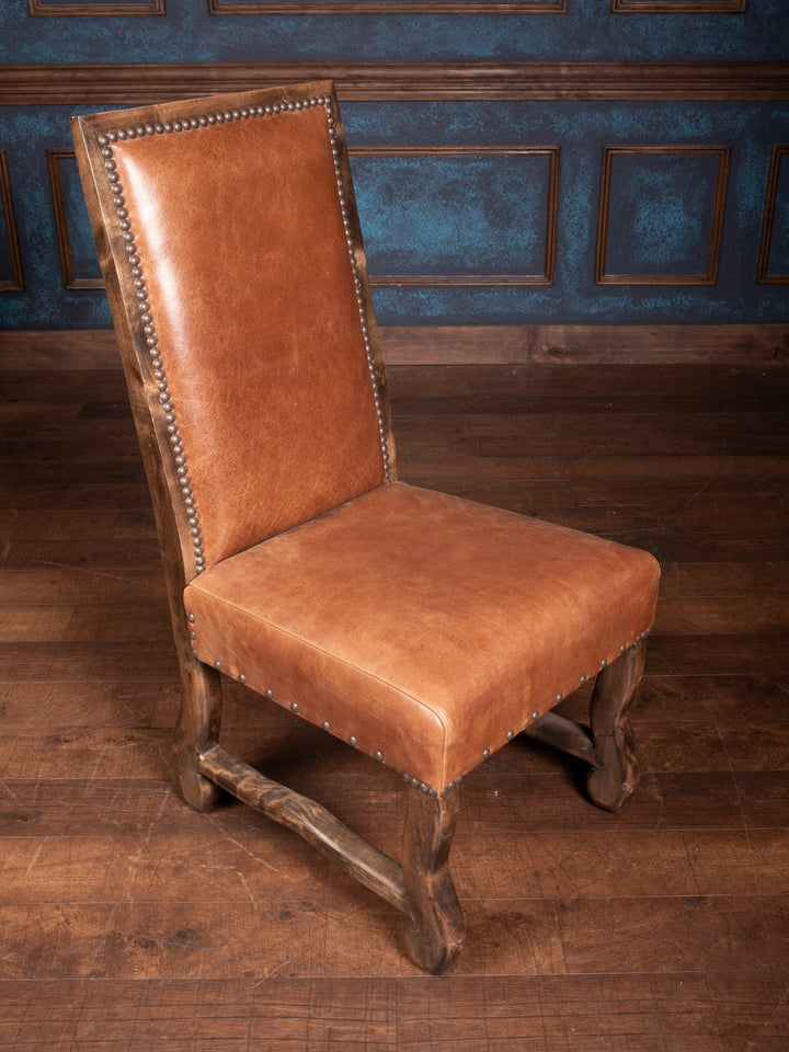 Crest Axis Hide Leather Dining Chair