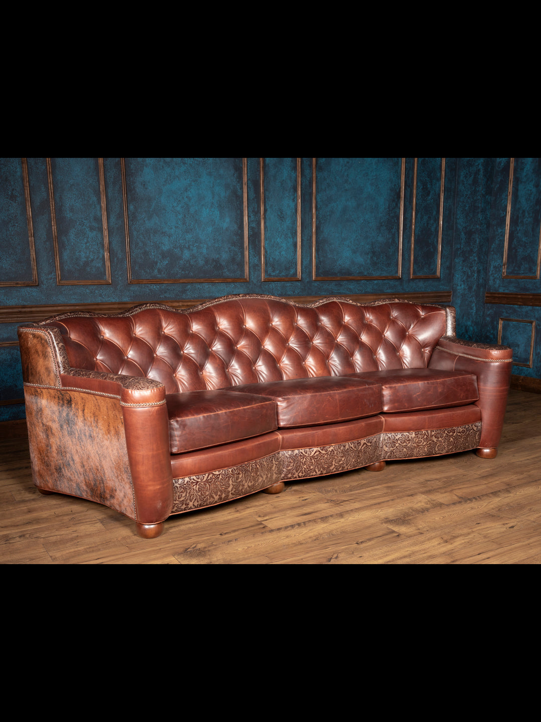 Galaga Honey Leather Utah Sofa