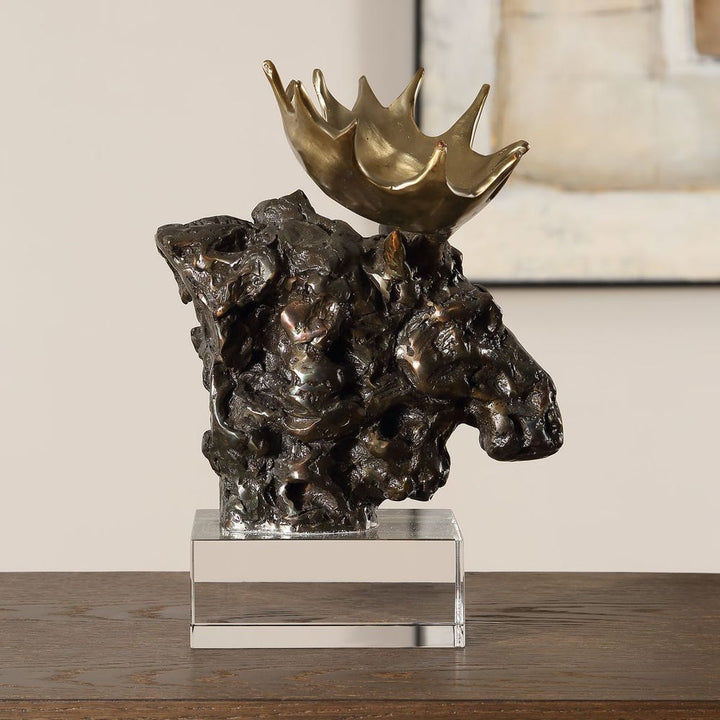 Moose Bust Sculpture