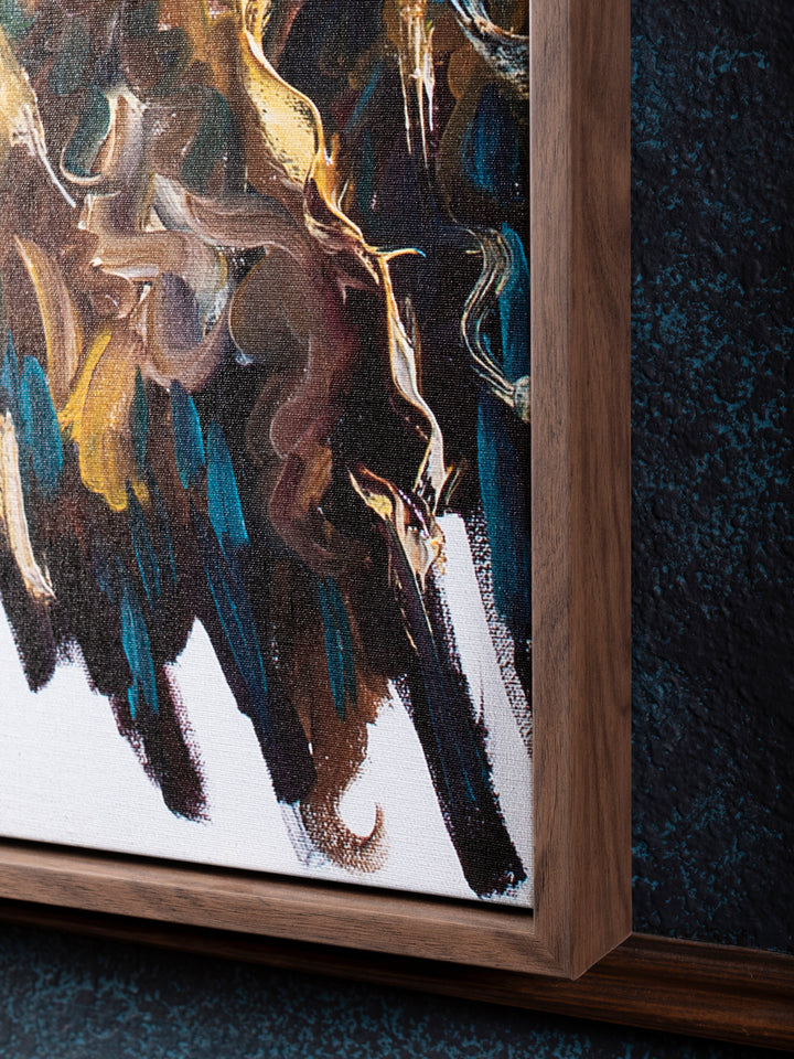 Buffalo on White by Diana Whitehead