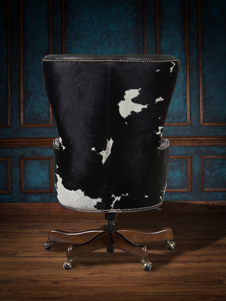 Speckled Cowhide Leather Desk Chair