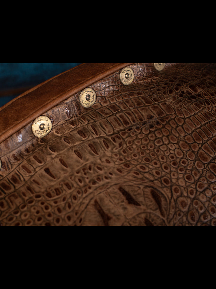 Western Fireside Leather Sofa