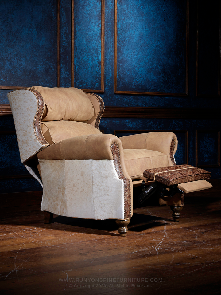 Southwest Blonde Leather Recliner