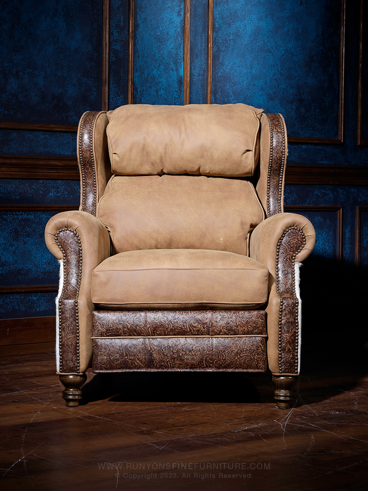 Southwest Blonde Leather Recliner