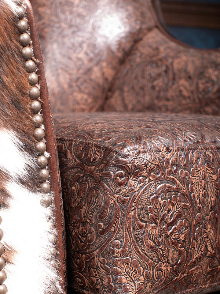 Cowhide Heritage Leather Swivel Chair