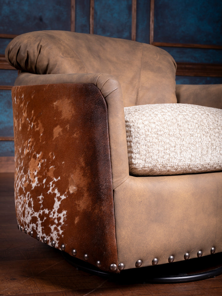 Exotic Leather Mellow Swivel Chair