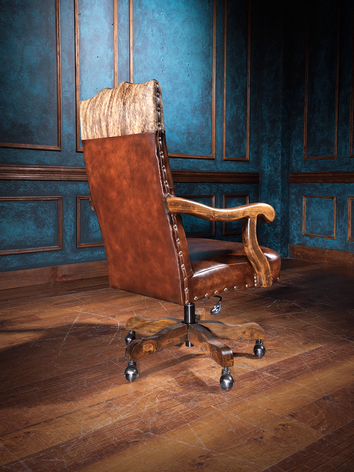 Cowboy Whiskey Leather Desk Chair