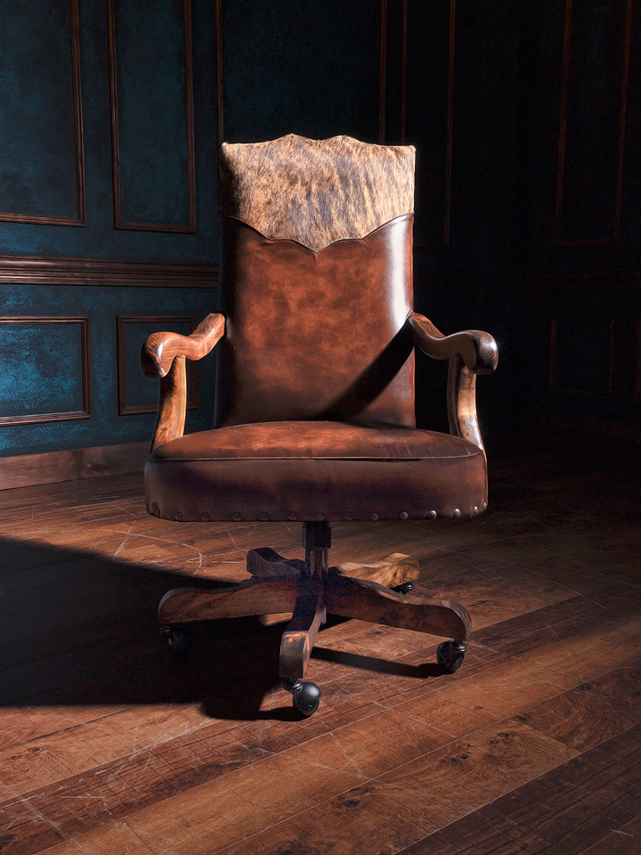 Cowboy Whiskey Leather Desk Chair