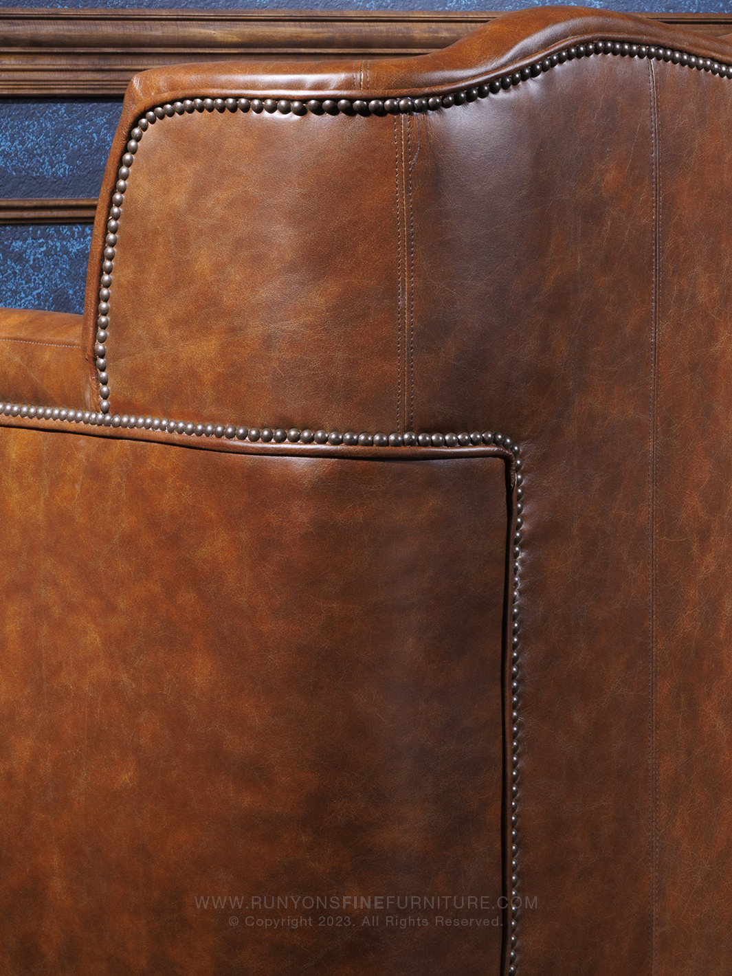 Vintage Hazelnut Brown Leather Sofa