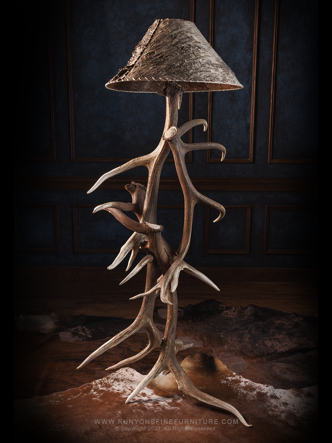 Mountain Lodge Antler Floor Lamp