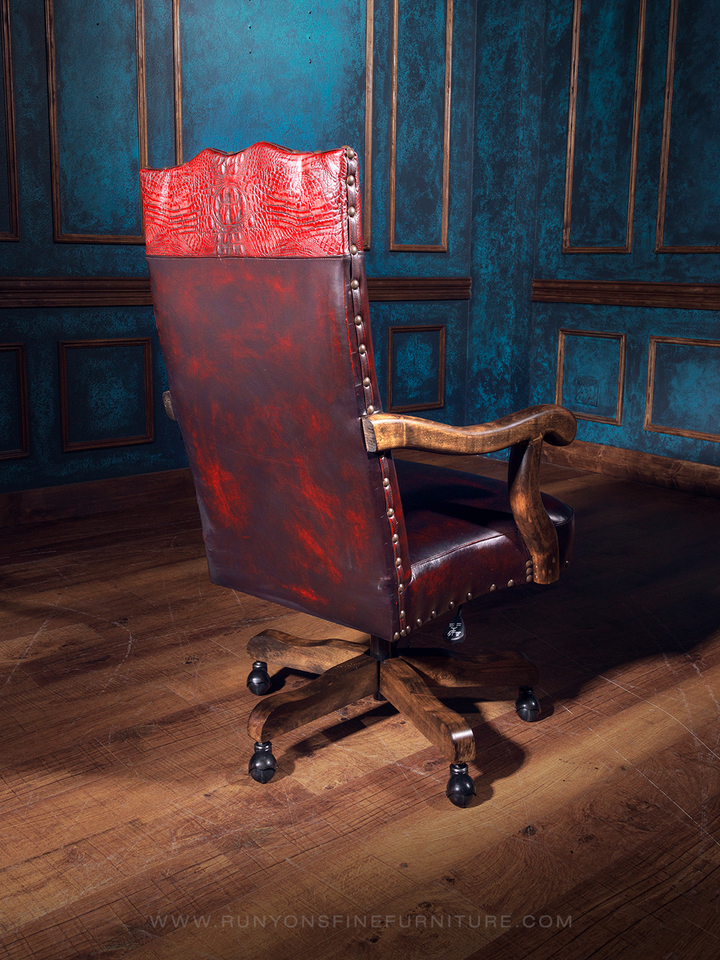 Russell Western Leather Desk Chair