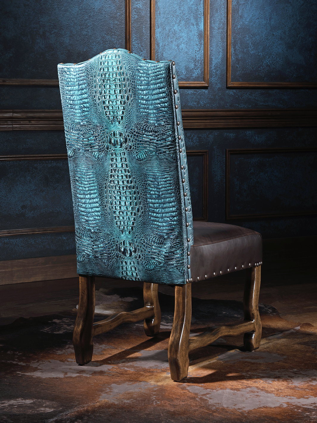 The Nile Crocodile Leather Dining Chair