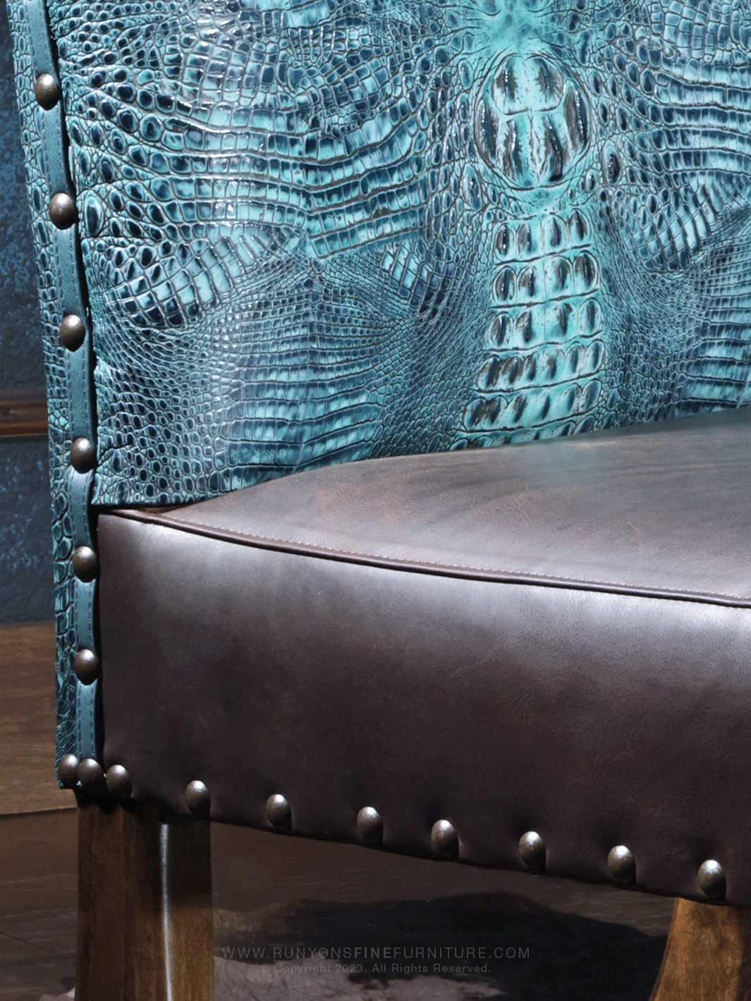 The Nile Crocodile Leather Side Chair