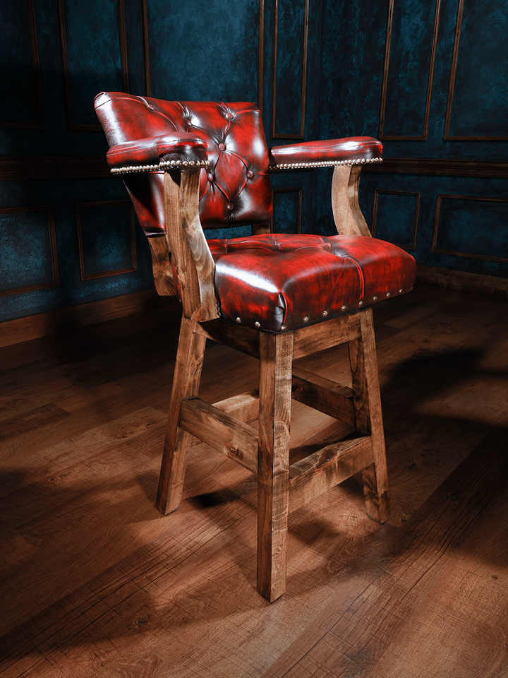 red western barstool