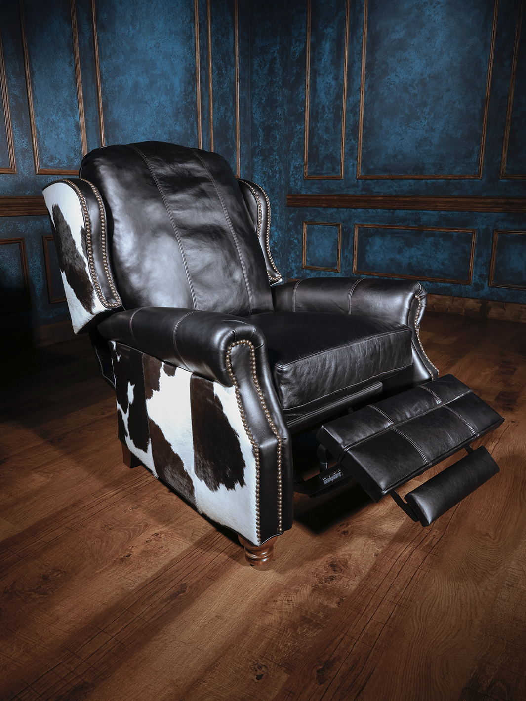 Bodacious Leather and Cowhide Recliner
