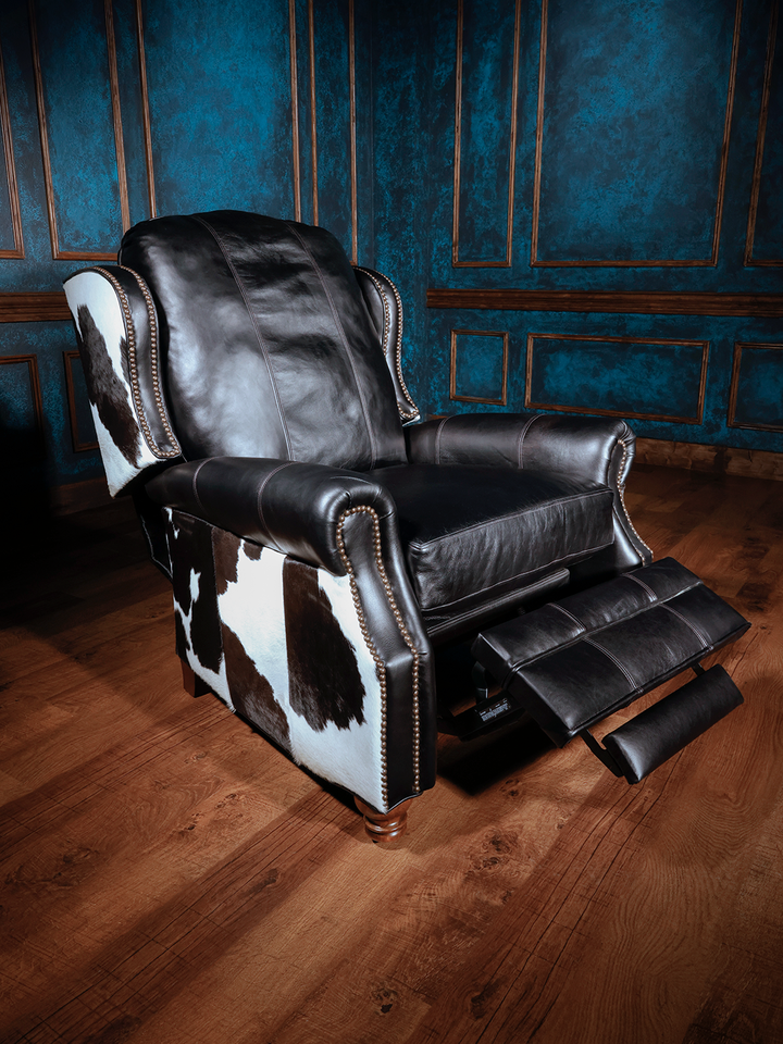 Bodacious Leather and Cowhide Recliner