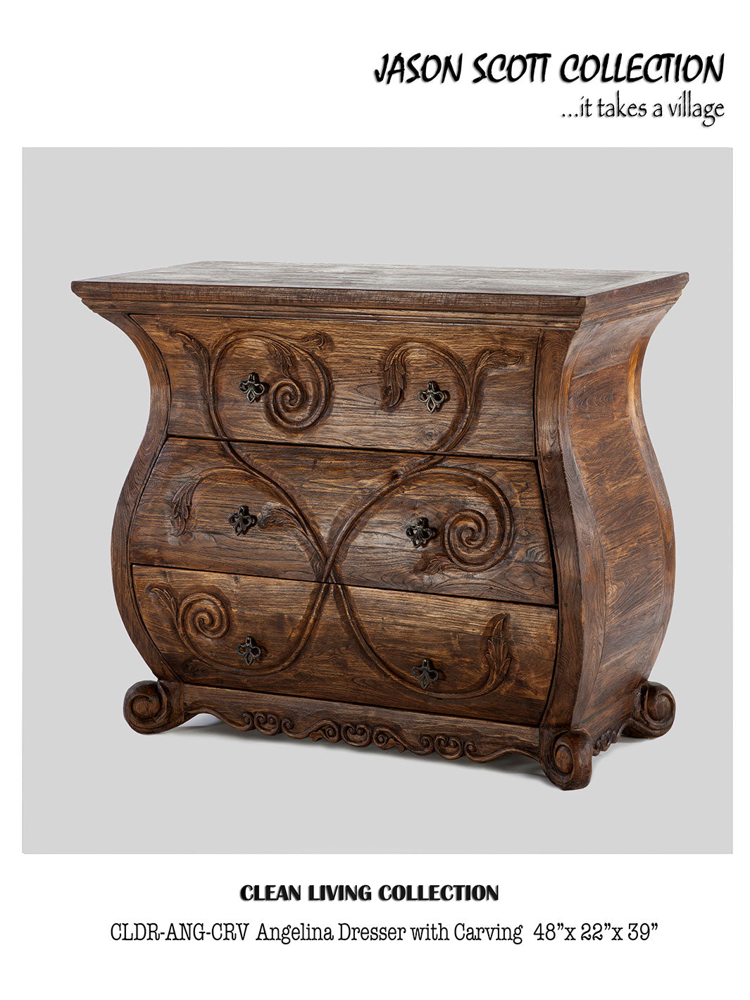 Jason Scott Angelina Dresser w/ Carving