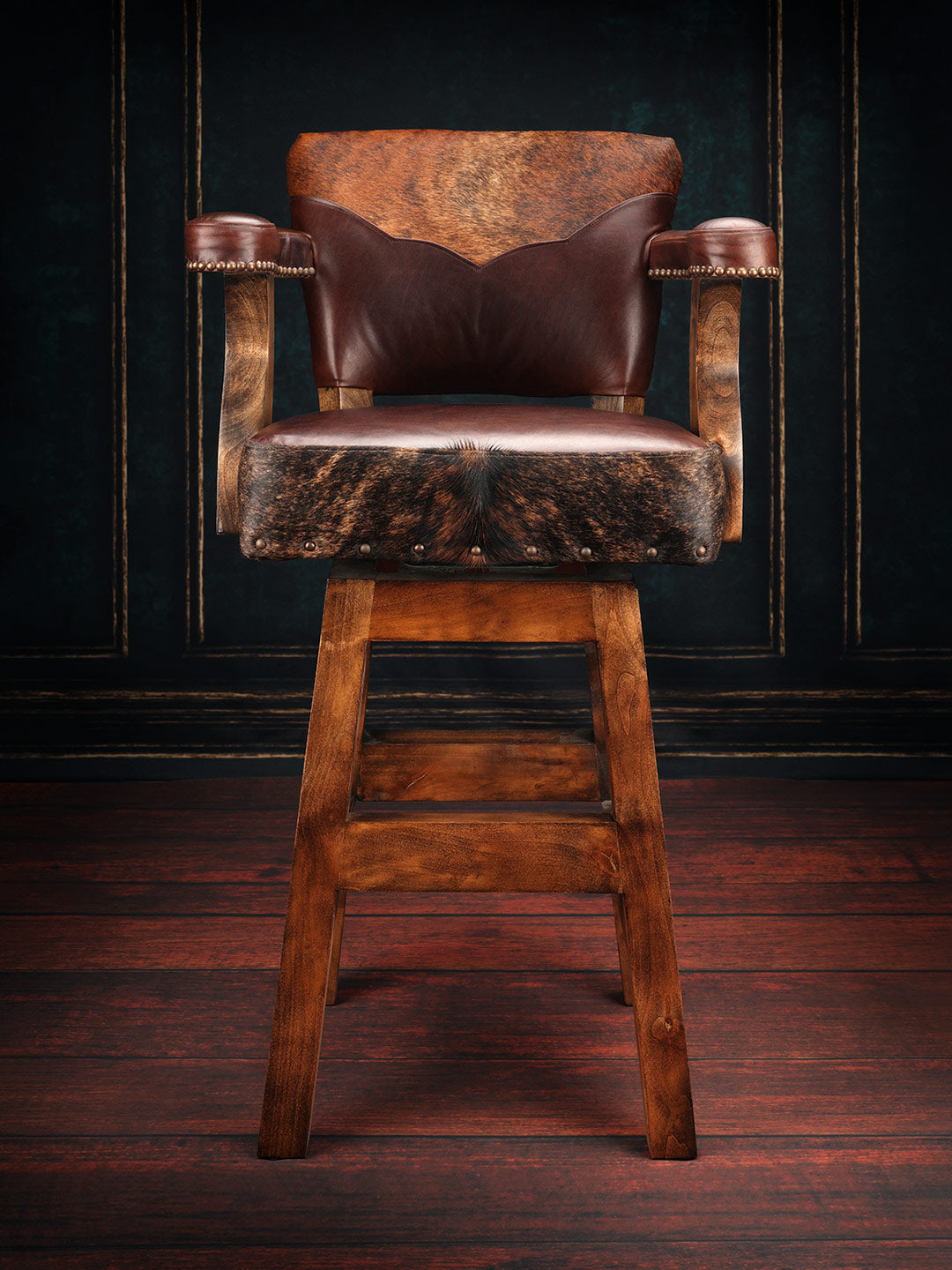 cowhide bar stool