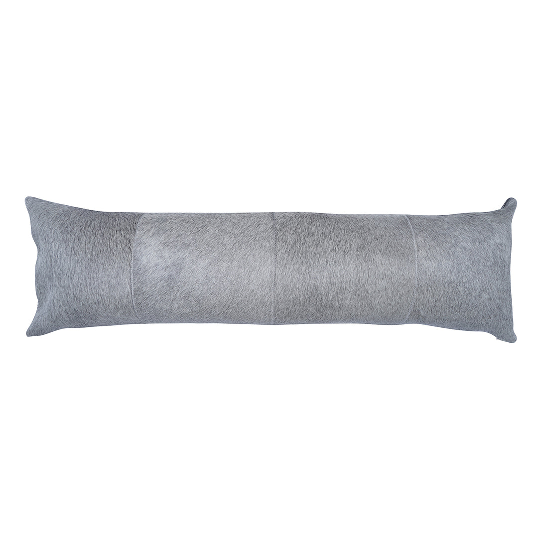 Grey Patch Cowhide Pillow