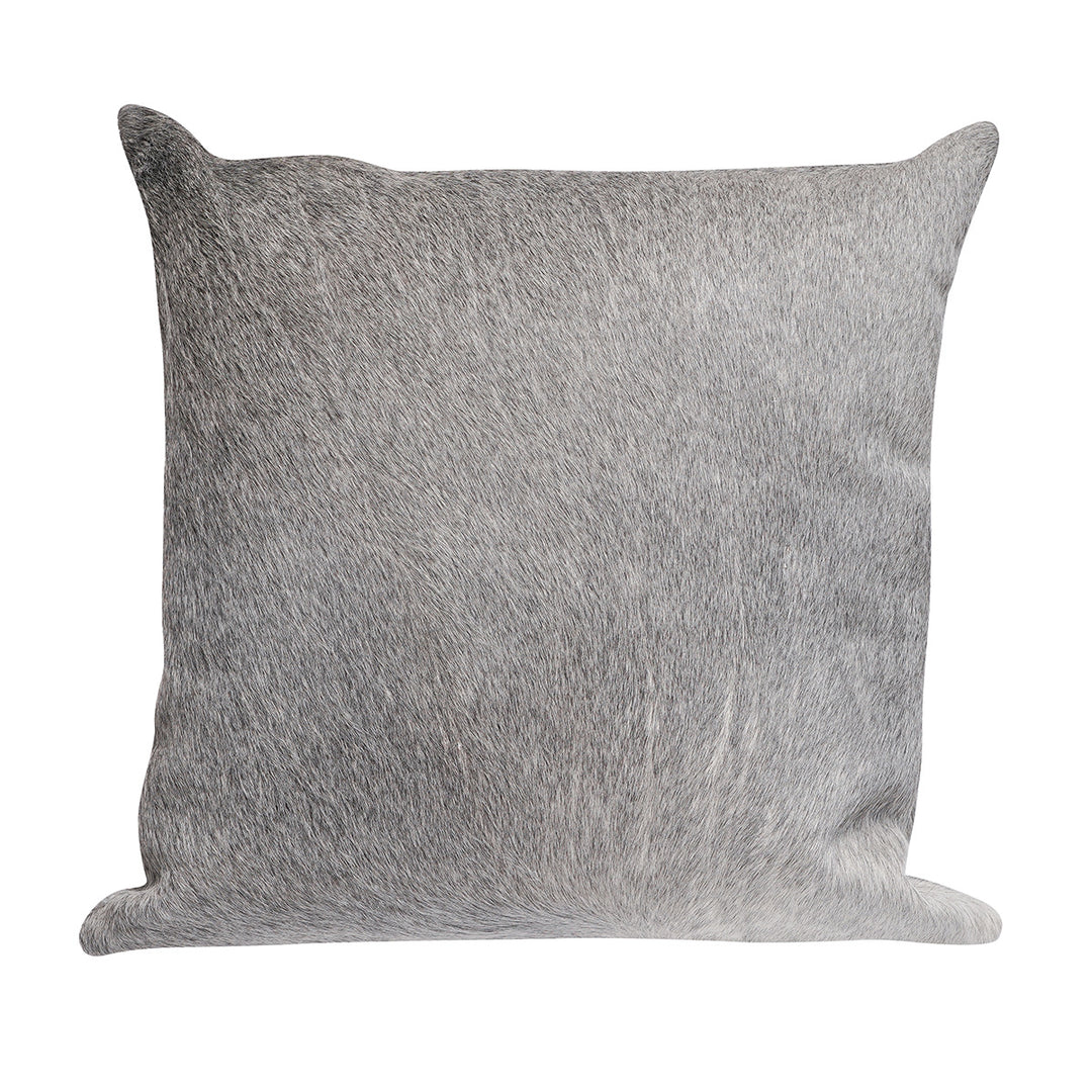 Solid Grey Brindle Cowhide Pillow