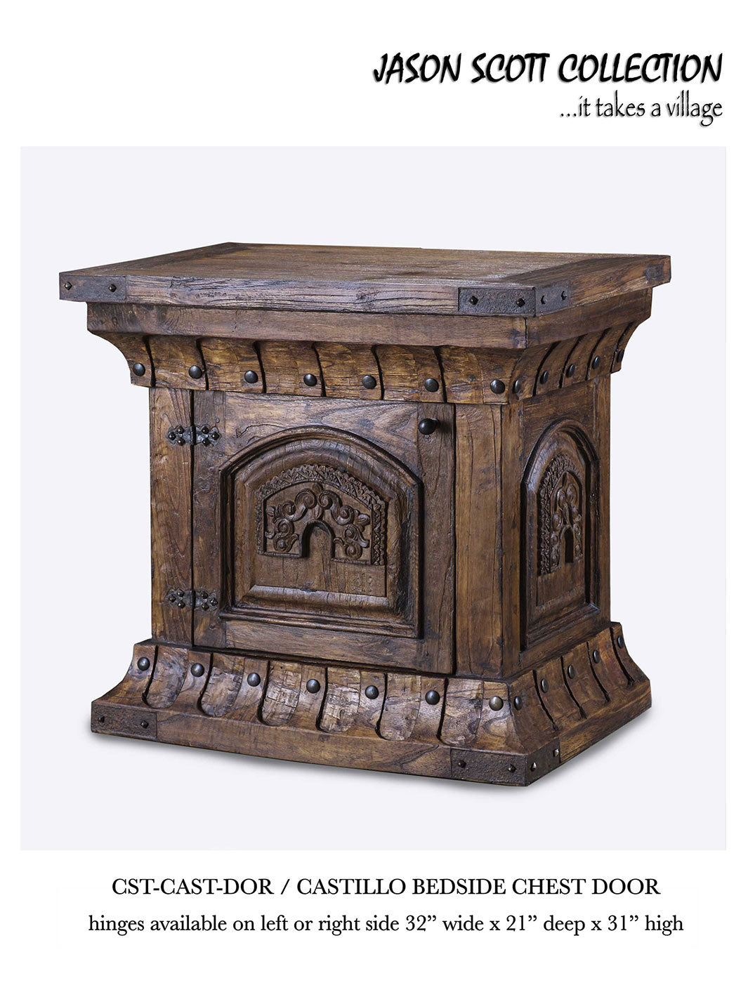 Jason Scott Castillo Bedside Chest with Door