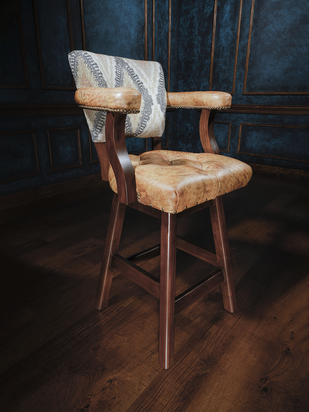 Western leather bar stools deals
