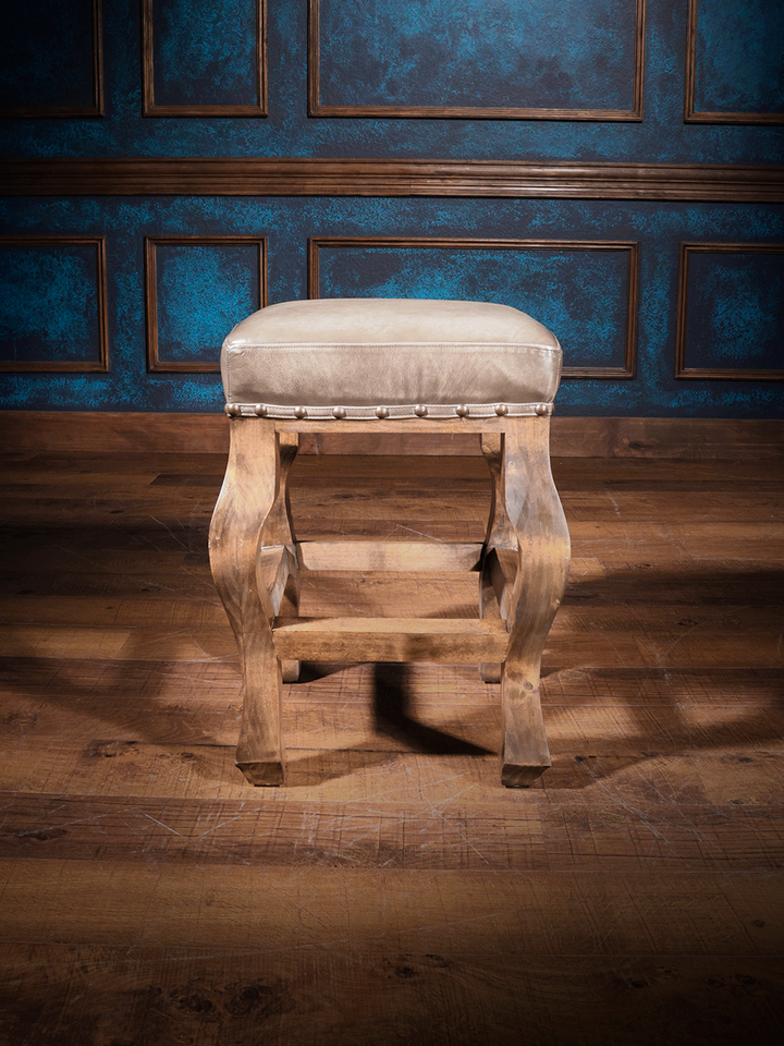 Western Sterling Leather Saddle Stool