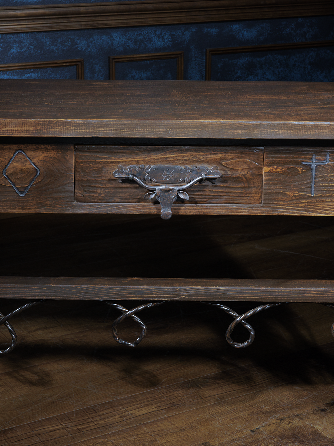 Branded Iron Western Console