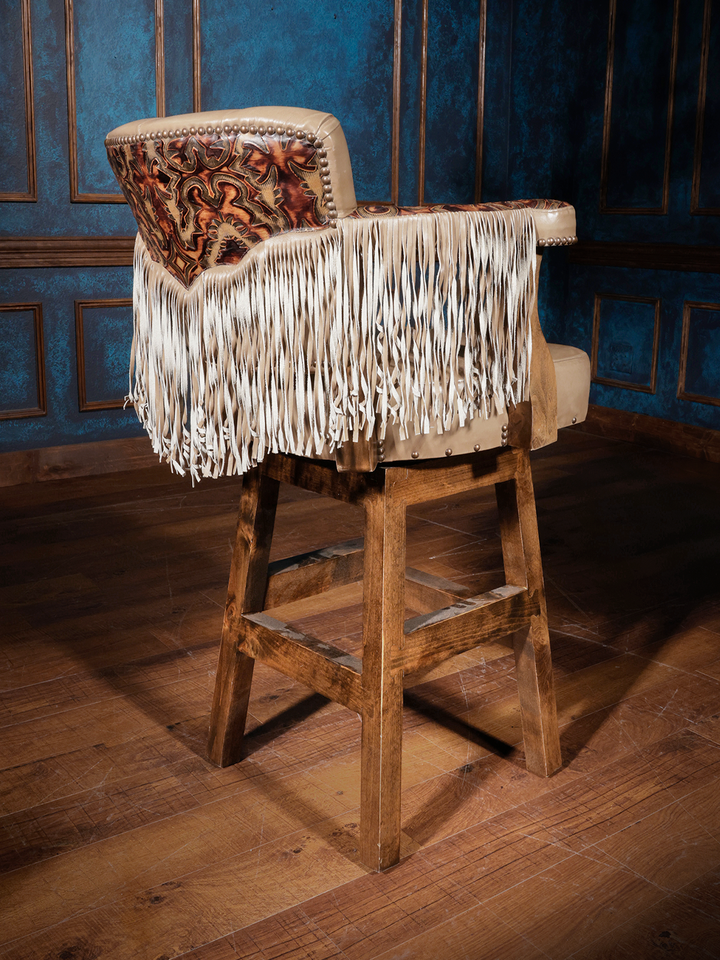 Western Outskirts Leather Chisum Bar Stool