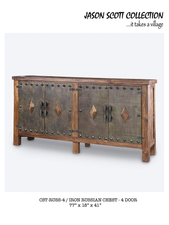 Jason Scott 4 Door Iron Russian Chest Dresser