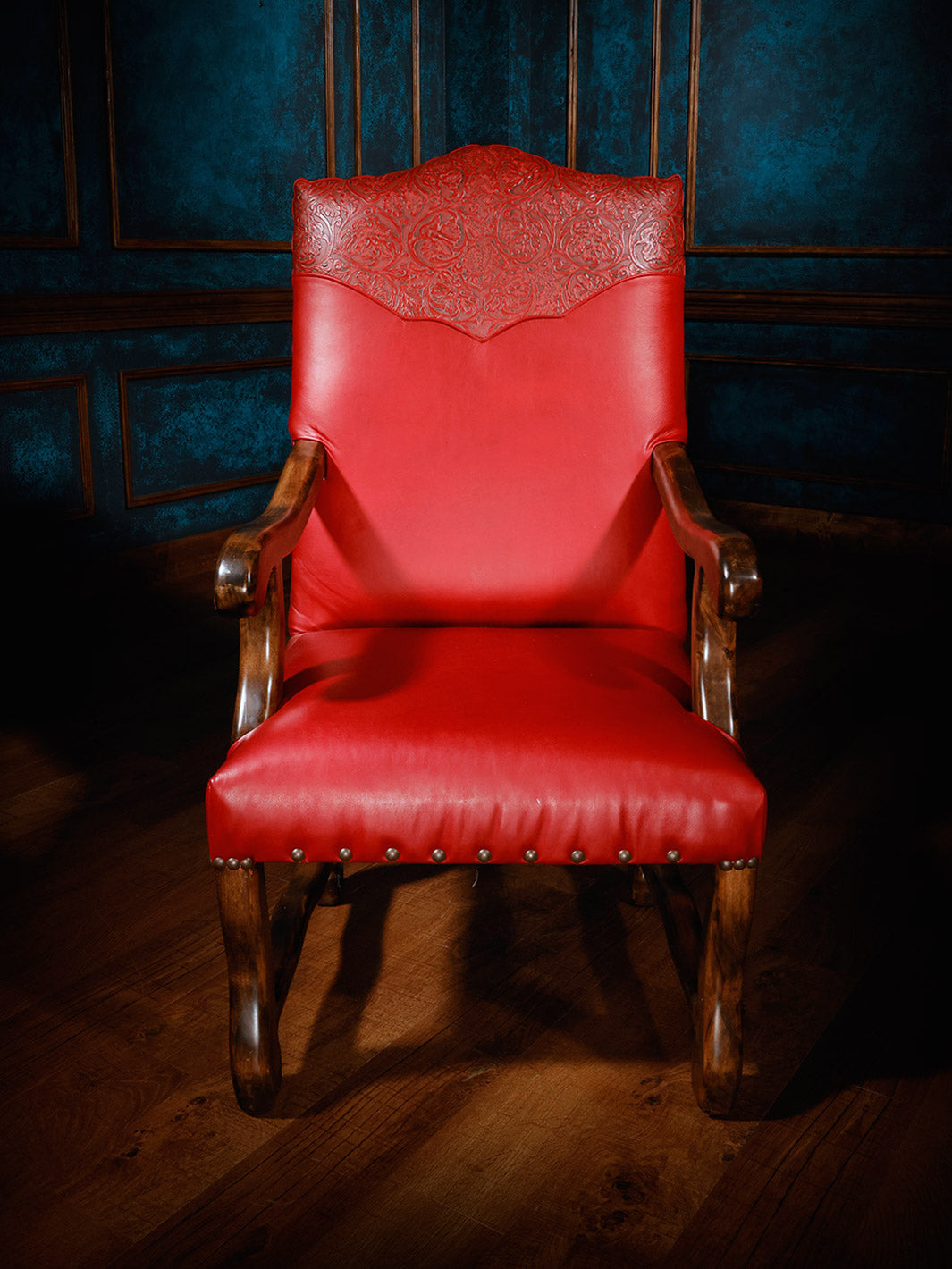 Red Dawn Western Leather Dining Chair
