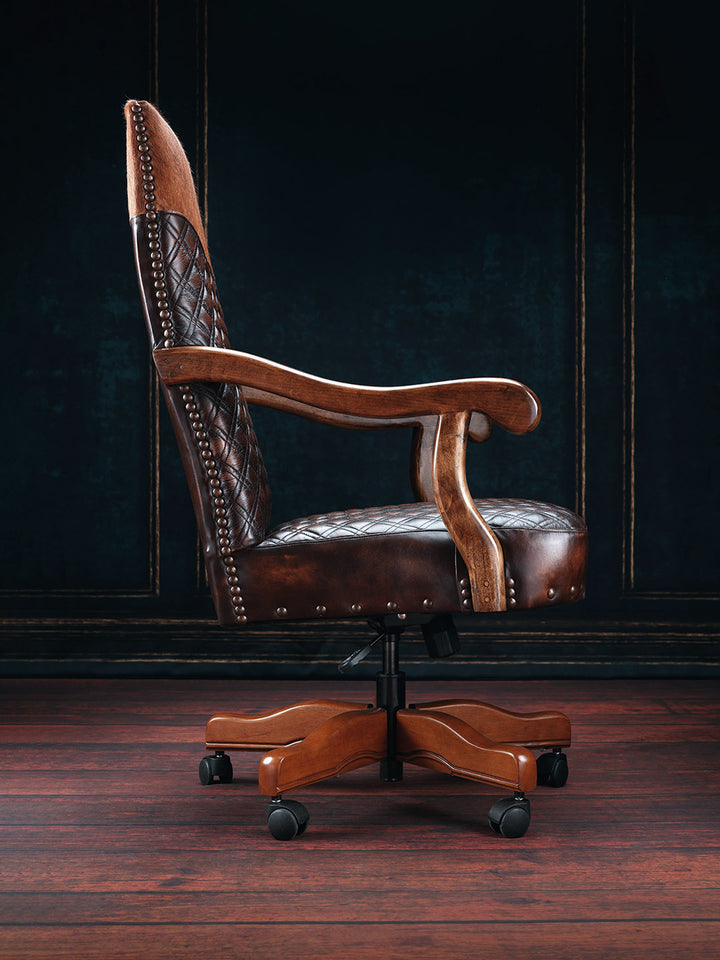 Rodeo Architect Quilted Leather Desk Chair