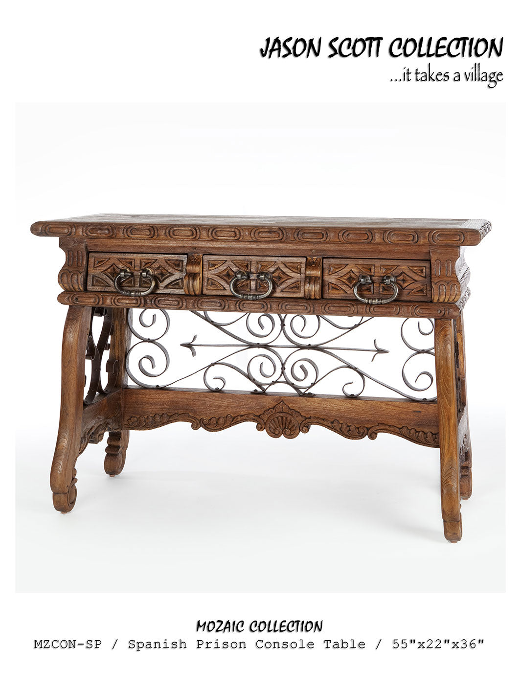 Jason Scott Spanish Prison Console Table