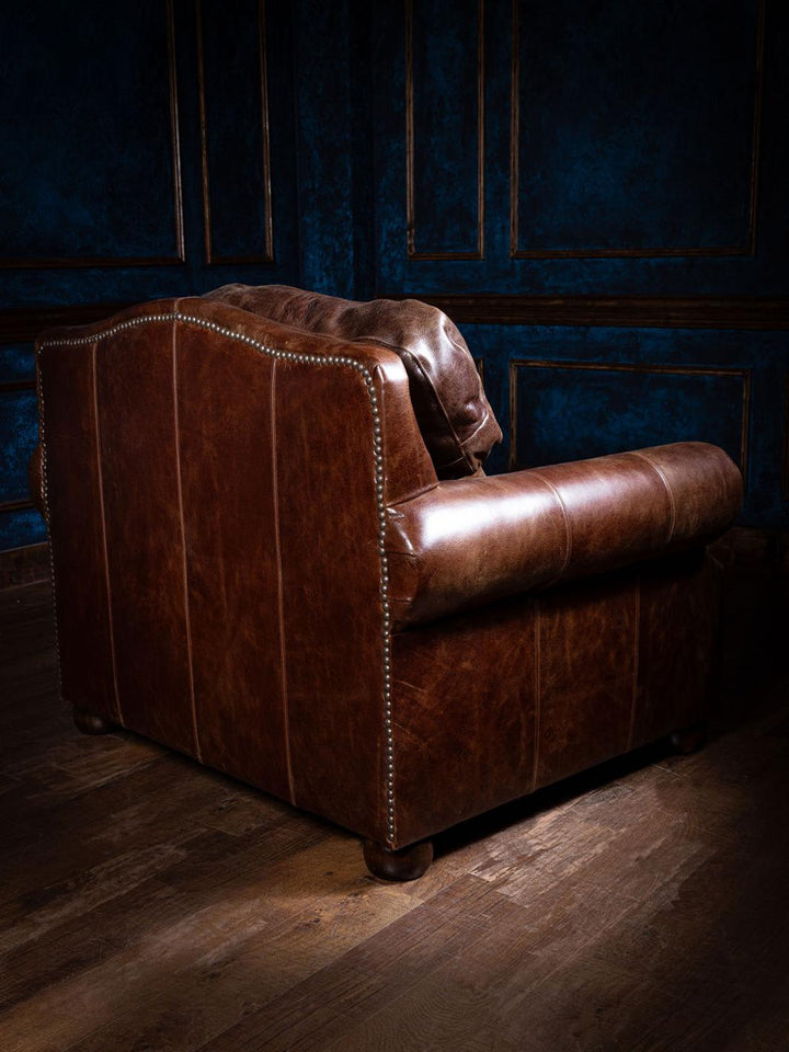 Texas Luxe Buffalo Leather Chair and a Half