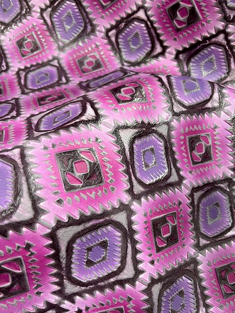 Aztec MYSTIC VIOLET / HAND PAINTED material sample