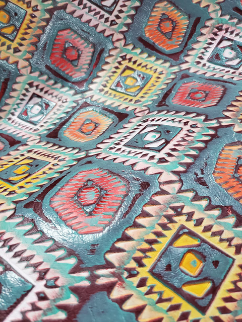 Aztec NATIVO / HAND PAINTED material sample