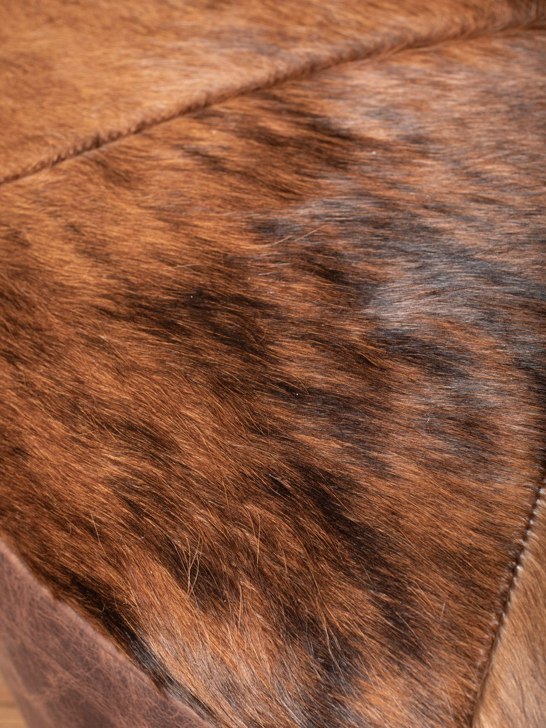 Brindle Mustang Round Ottoman