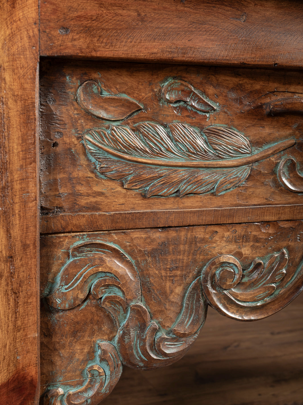 Carved Longhorn Console