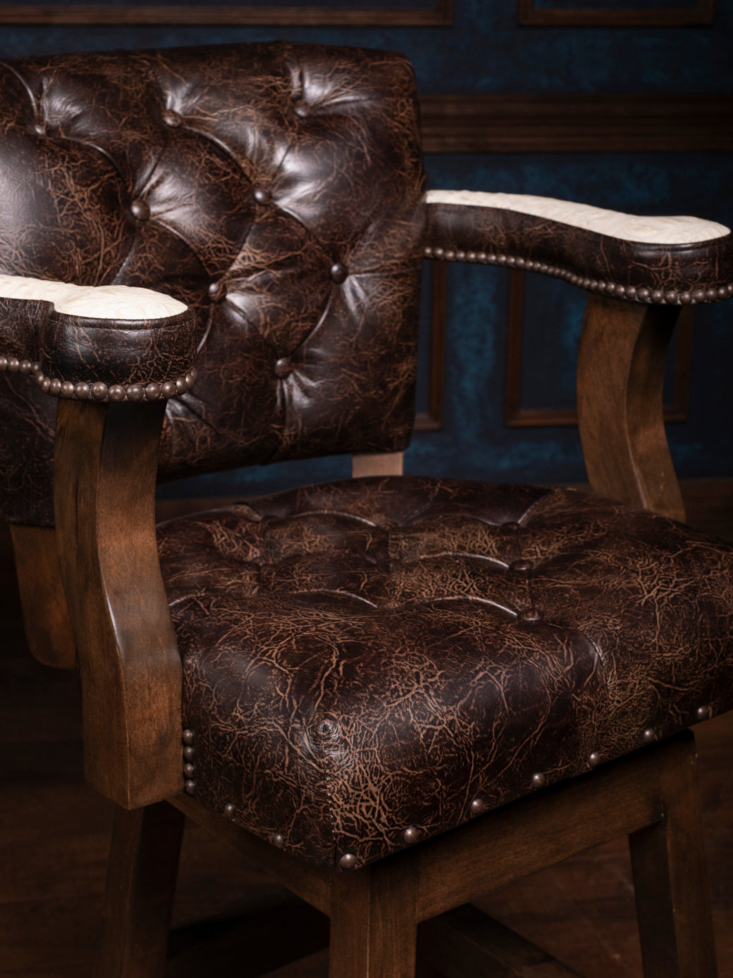 Chocolate Thunder Leather Bar Stool