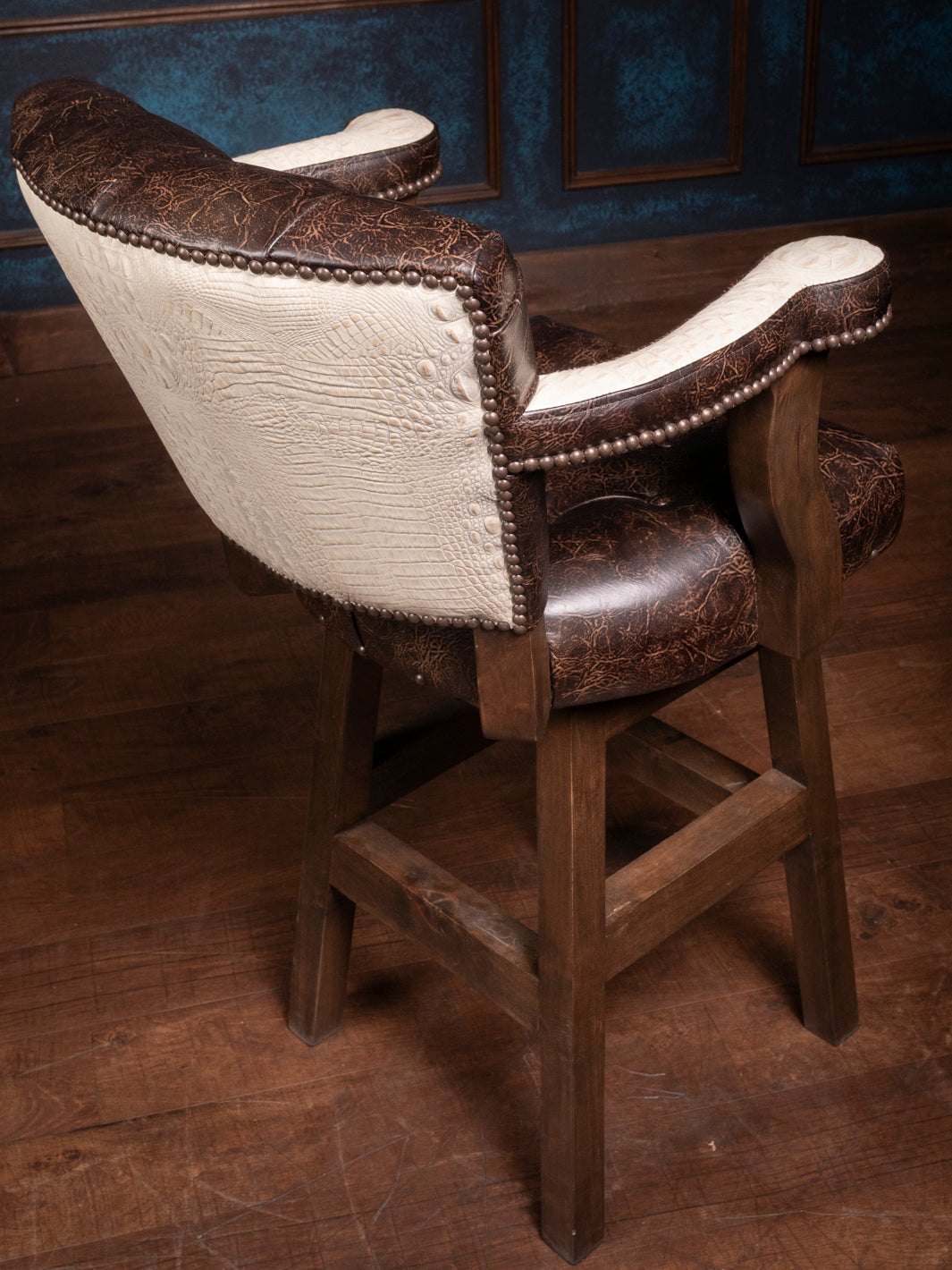 Chocolate Thunder Leather Bar Stool