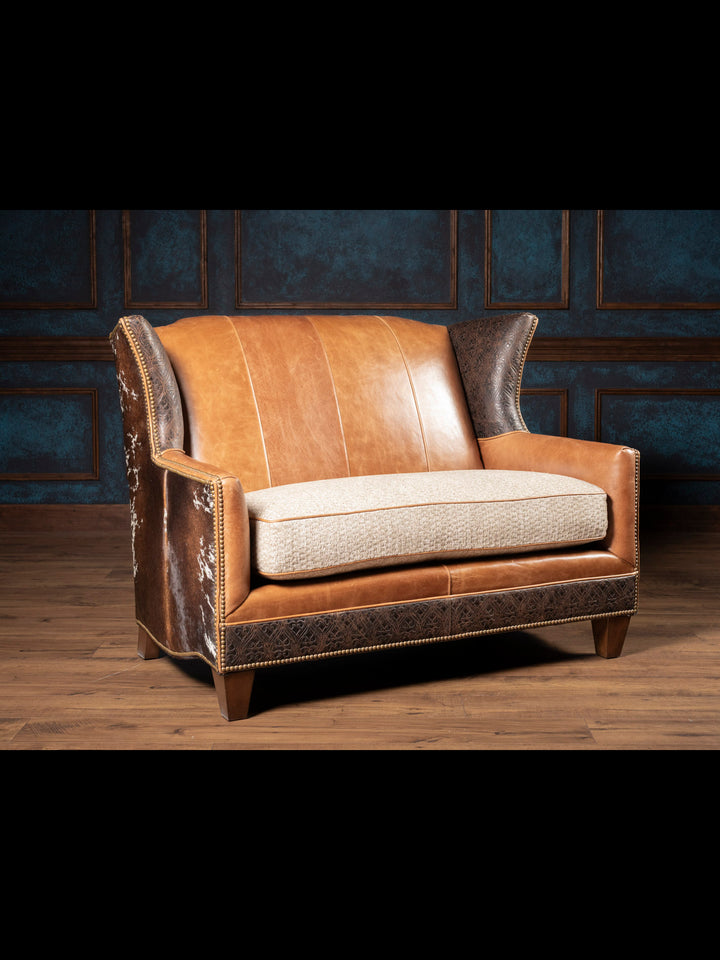 Cocoa Sahara Leather Settee