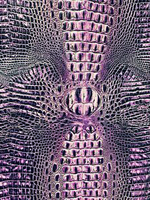 Crocodile DEEP PURPLE material sample
